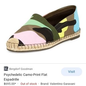 Valentino Espadrille Camo Flat Size 41